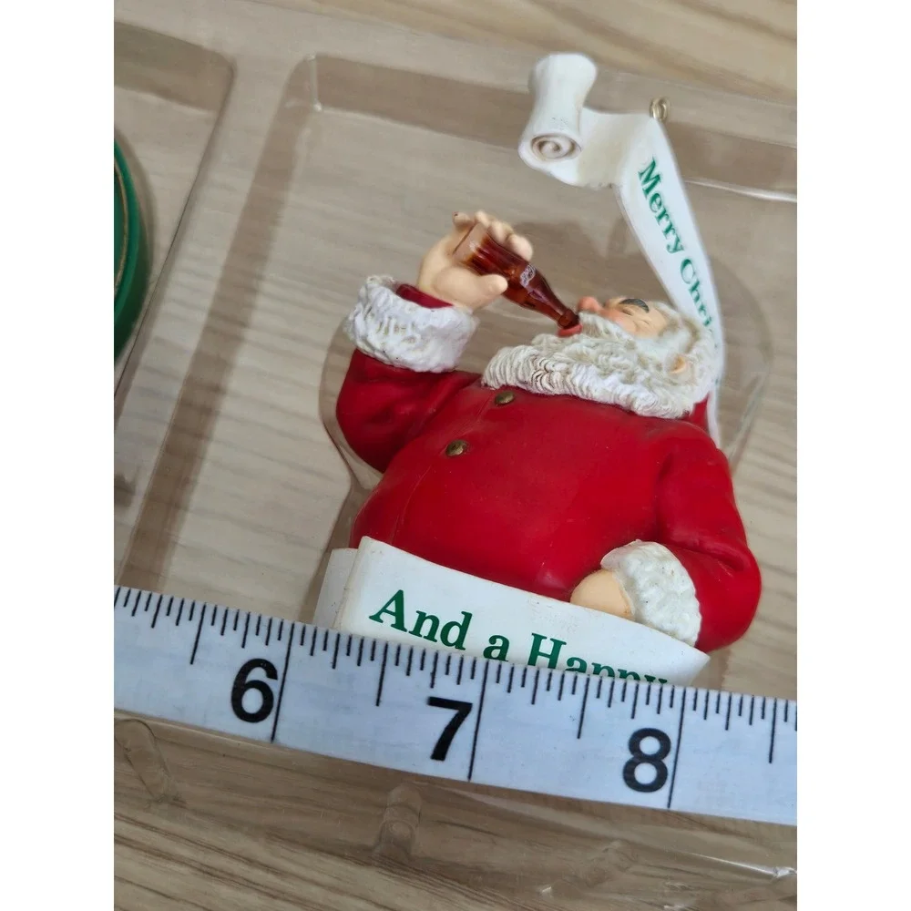 Vintage 1992 Coca-Cola Trim A Tree Santa Claus Ornament Set Haddon Sundblom Art